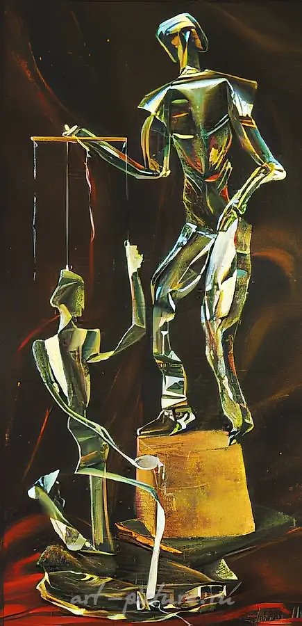 Кукла. Из серии «Инверсия», 1988, холст, масло, 100х50. Частная коллекция
