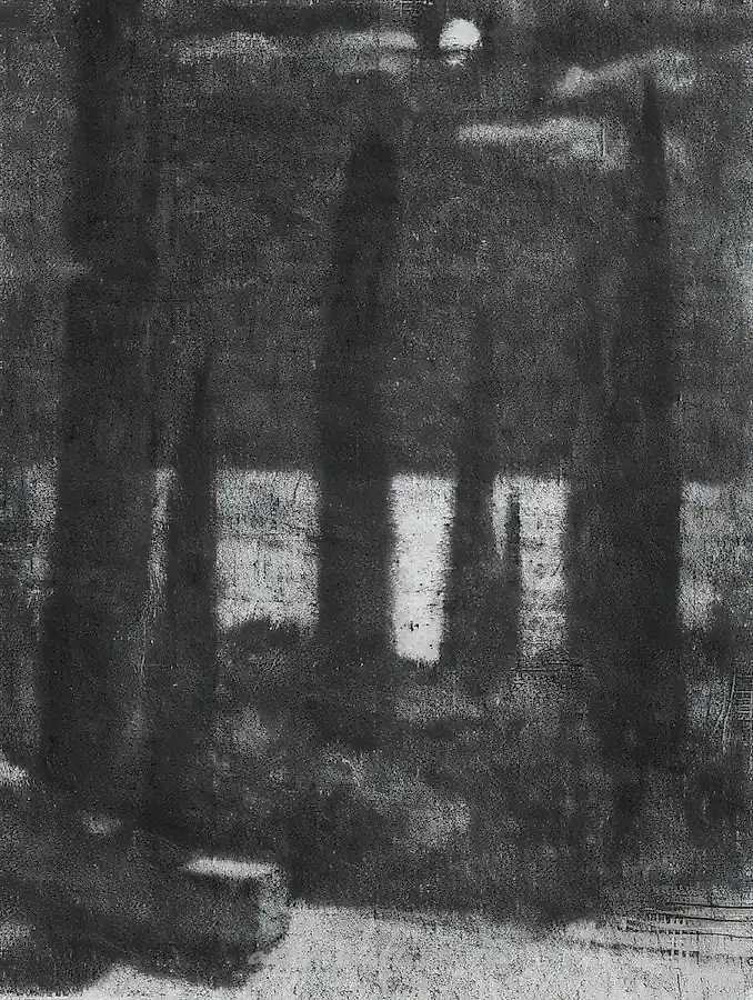 Лунная ночь, 1982, медь, резцовая гравюра, 19х10. Собственность автора