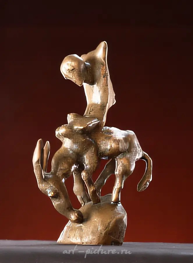 Спуск., 1995, бронза, 14 х 10 х 8