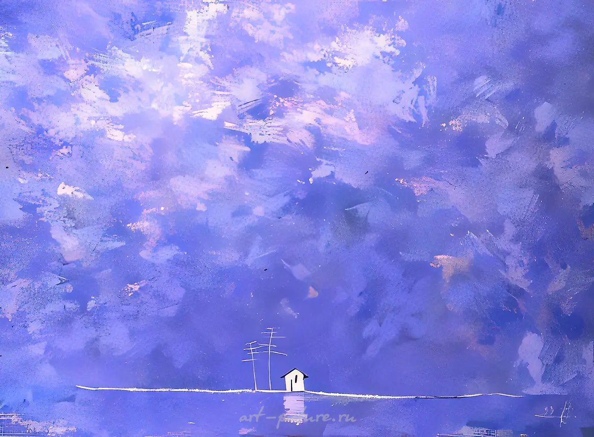 Дом на продажу, 1993, холст, масло, 80x110. Собственность автора