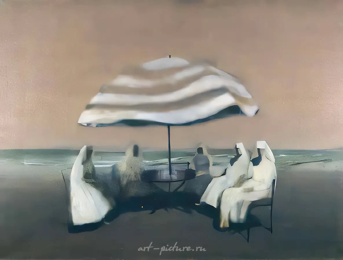Монахини у моря, 1993, холст, масло, 140х160. Собственность автора