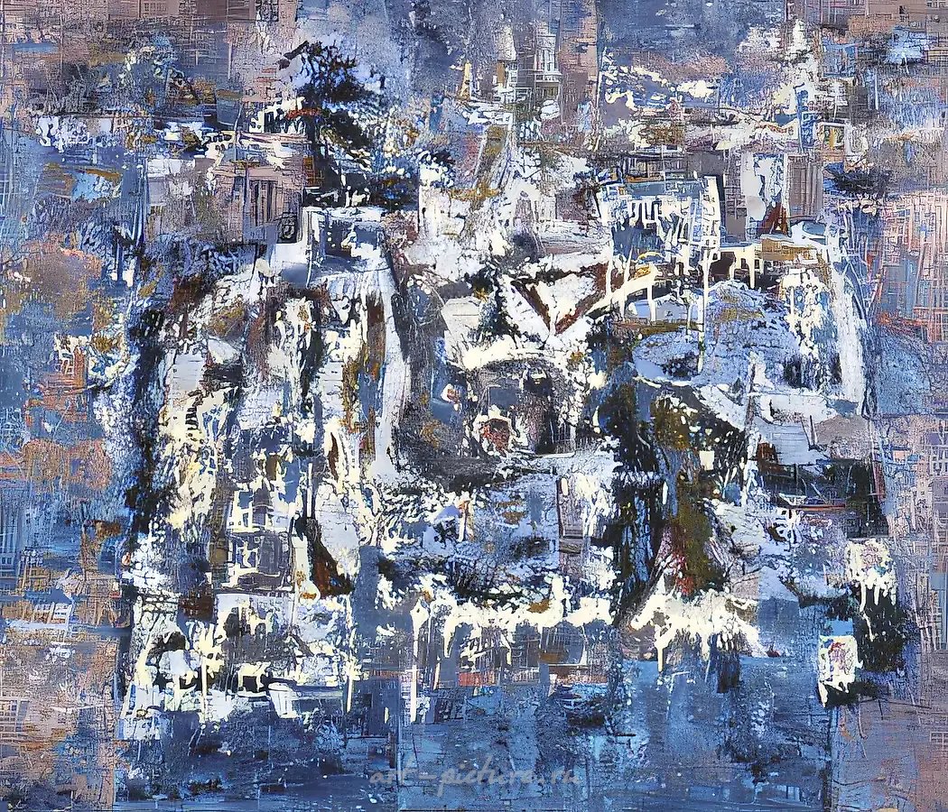 Танец белого слона, 1994, холст, масло, 90х105. Собственность Всемирного банка