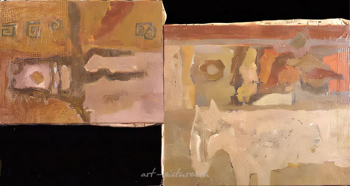 Осенний забой скота, 1993, холст, масло, 59х69