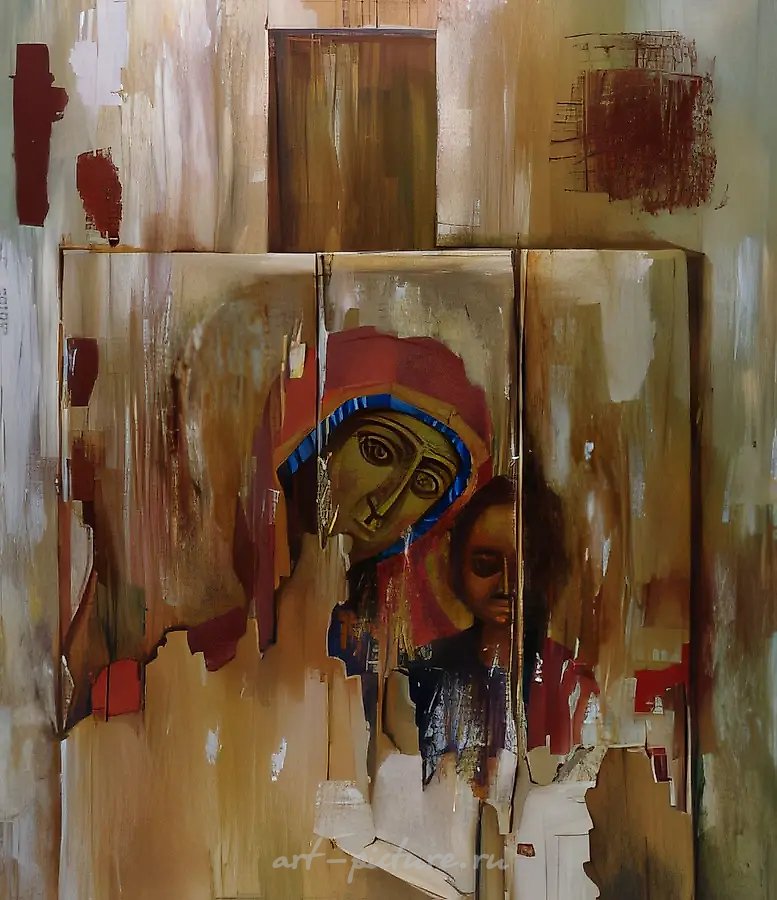 Икона., 1995, холст, масло, 110х100 Собственность автора.