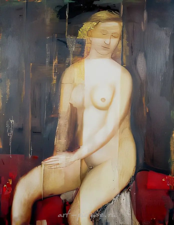 Обнаженная., 1995, холст, масло, 120х100 Собственность автора.