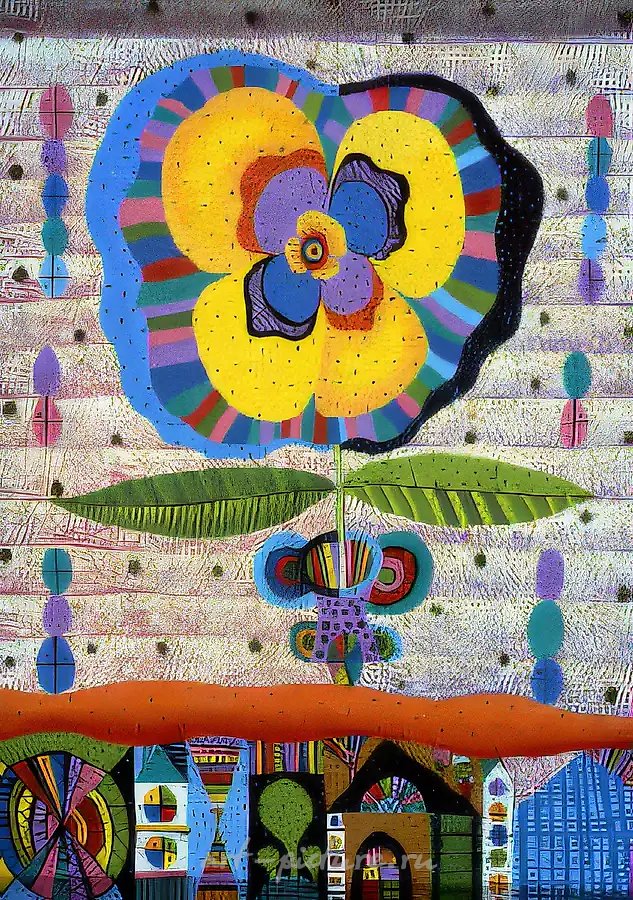 Анютины глазки, 1994, холст, масло, 40х30. Частная коллекция. Россия