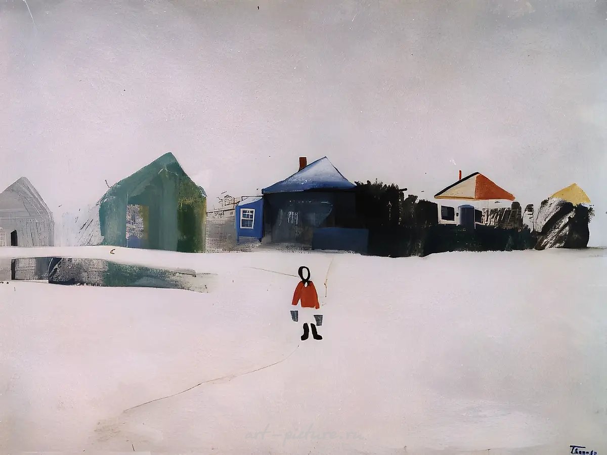Деревня, 1987, холст, масло, 120х150. Собственность автора