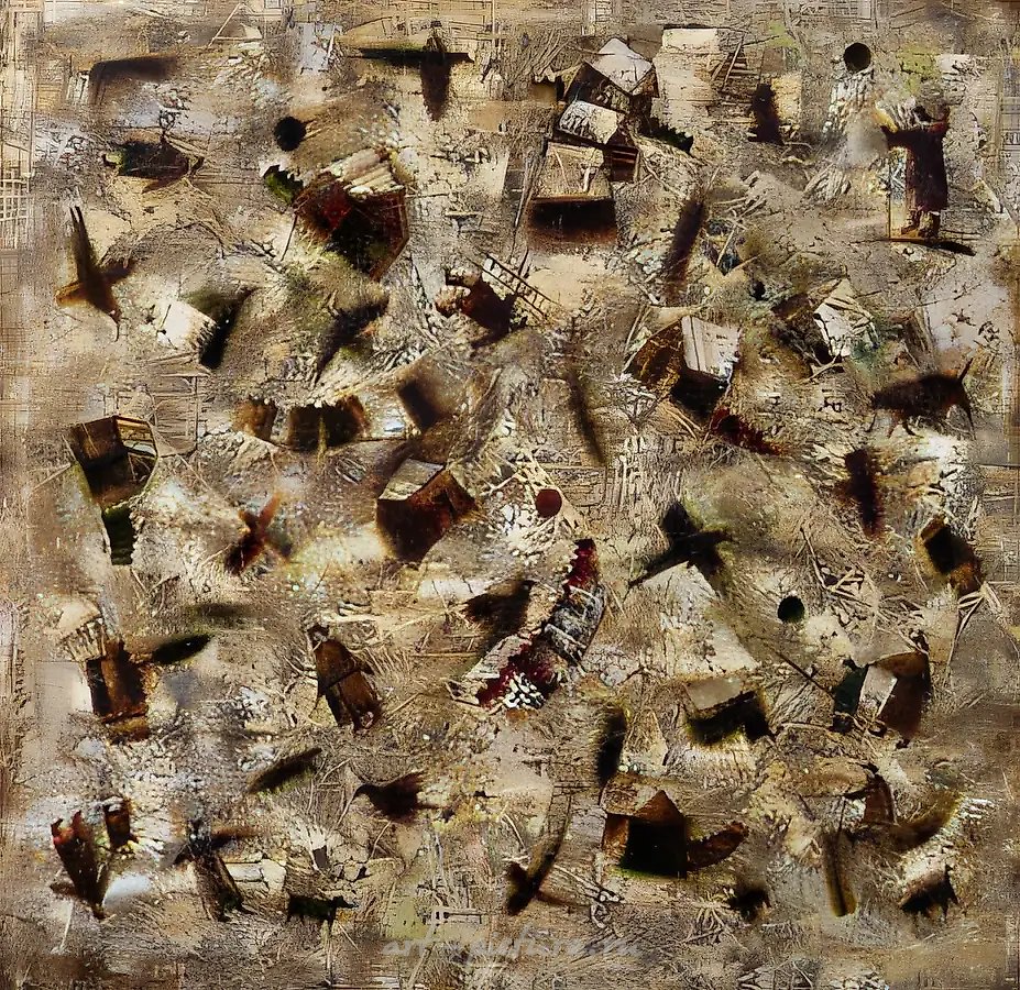 Зима, 1991, холст, масло, 100х100. Частная коллекция. США