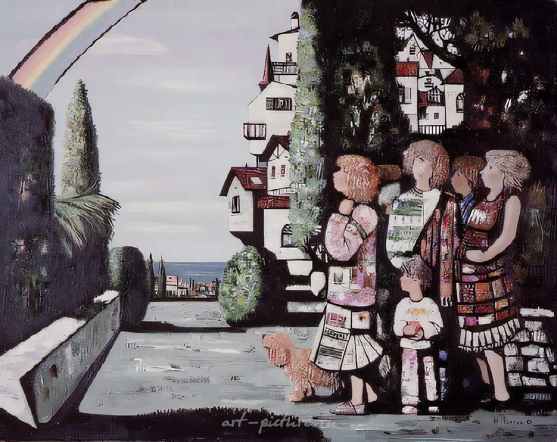 黑色彩虹,1990年,布面油画,100×120