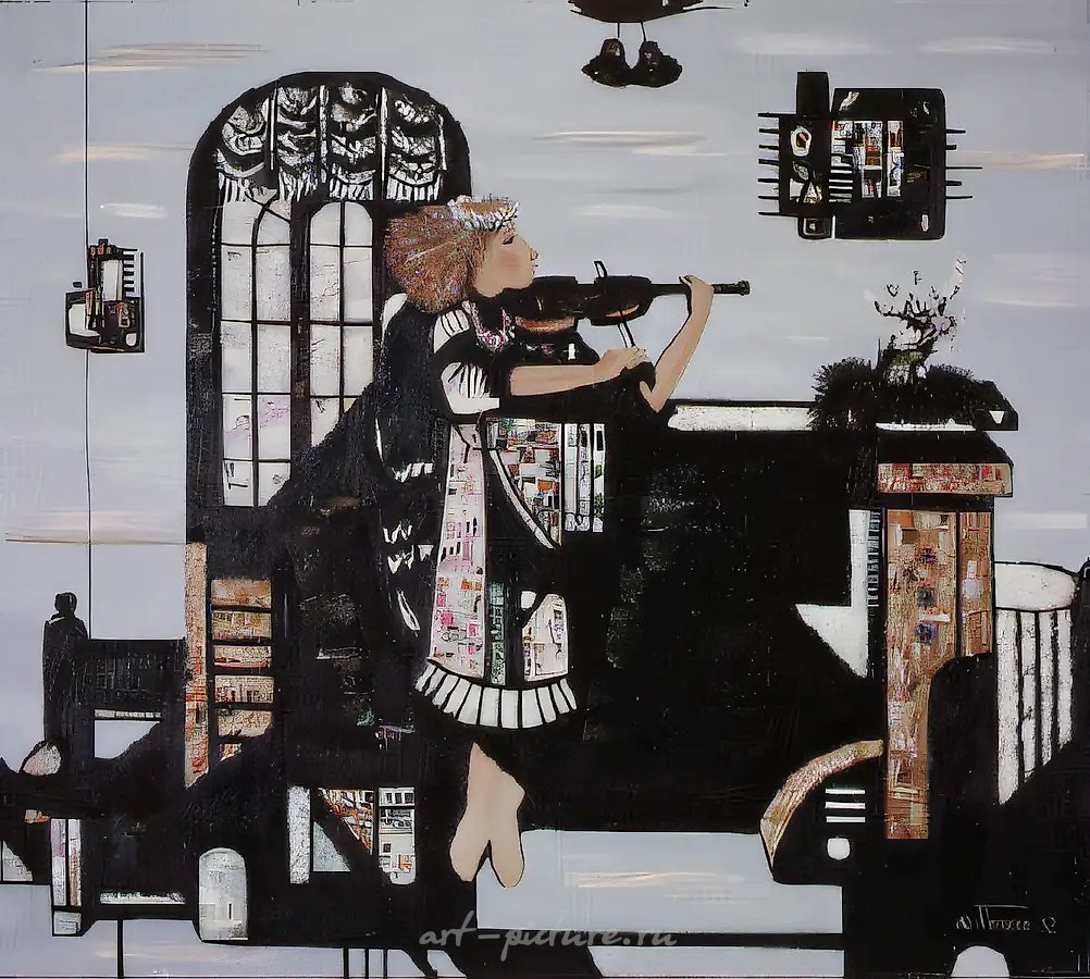 Музыка, 1991, холст, масло, 140х150