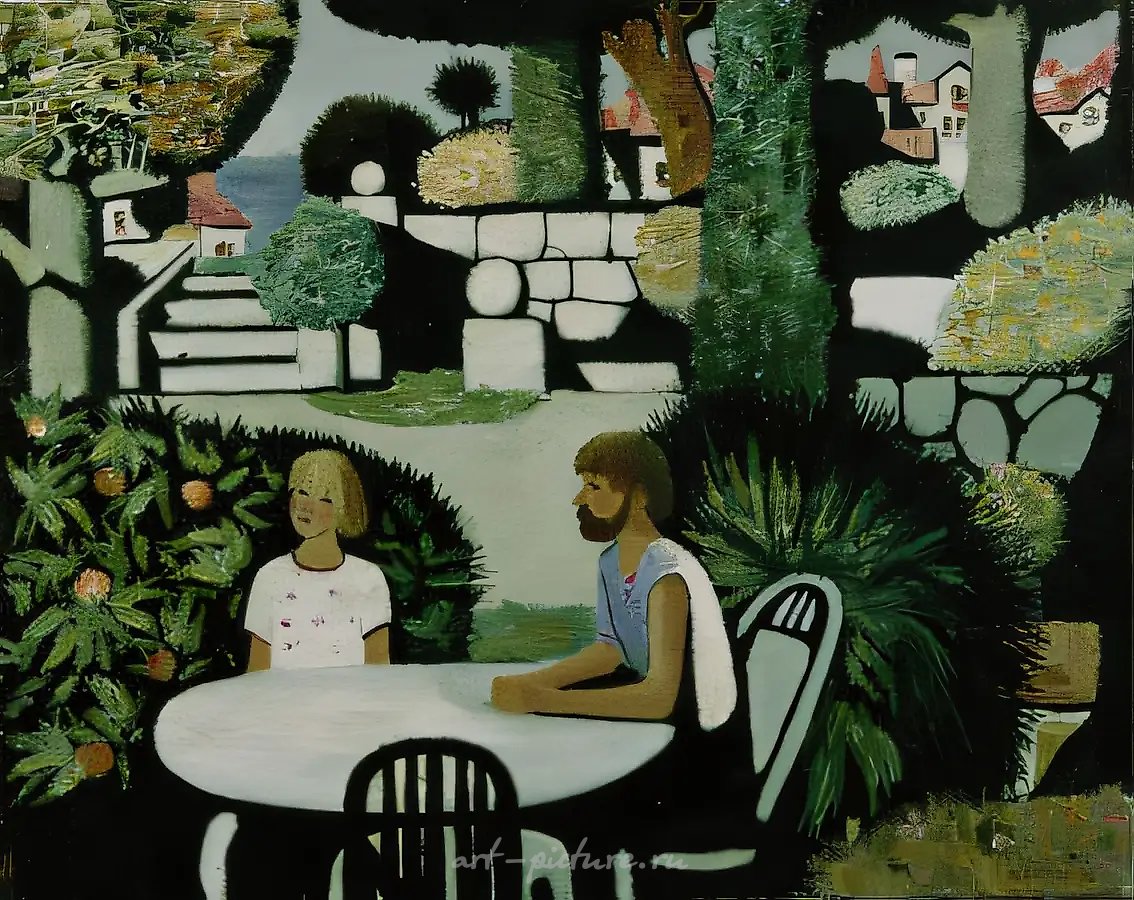 Каникулы в Крыму, 1996, масло на холсте, 40x50