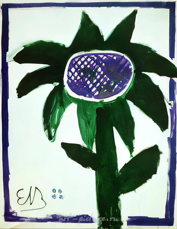 Зелёная роза, 1988, холст, масло, 120х100. Частная коллекция