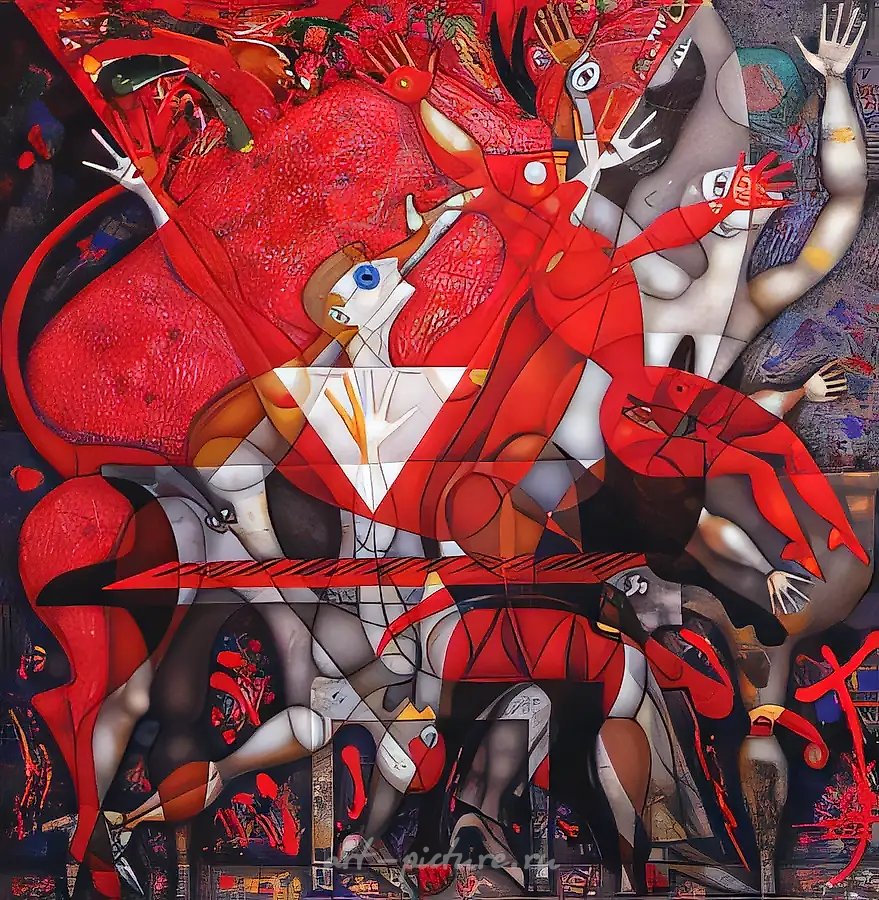 Концерт-1, 1990, холст, масло, 190х190