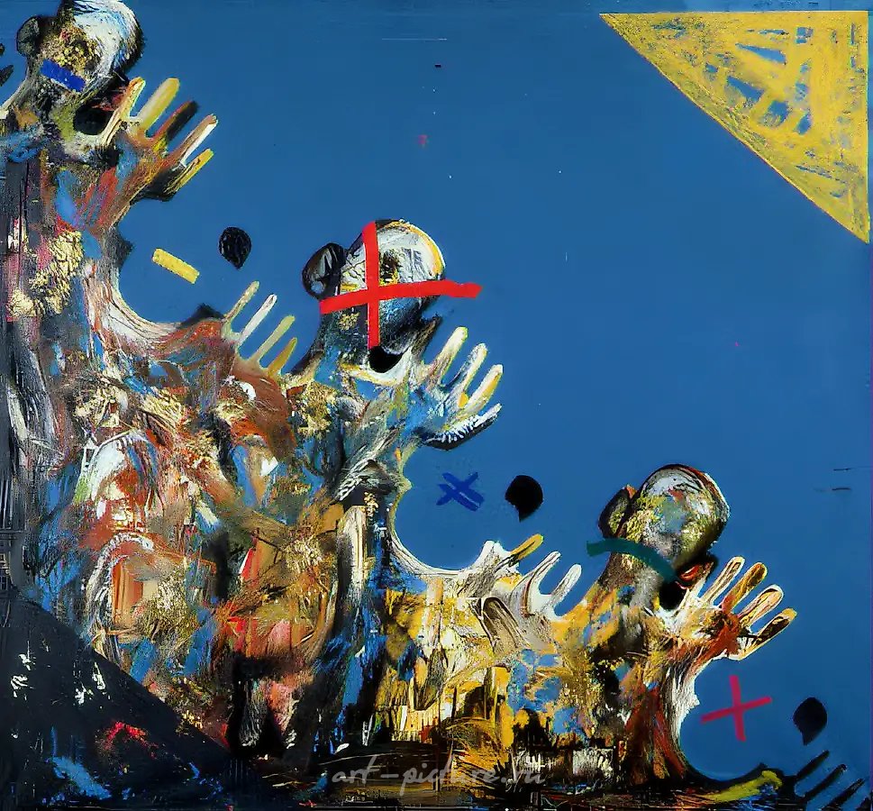 Противостояние, 1990, холст, масло, 166х156. Собственность автора