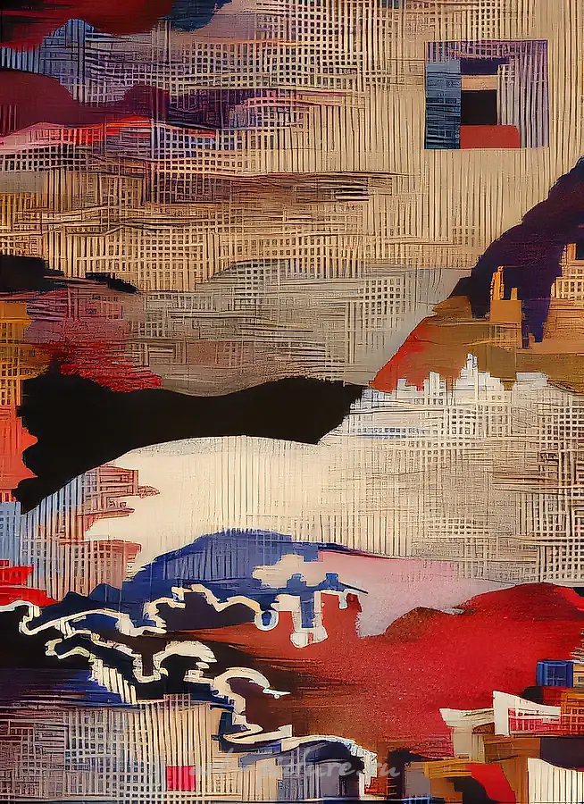 Первый день (фрагмент), 1989, гобелен, ткань, ручное ткачество, 300х250. Частная коллекция. Австралия