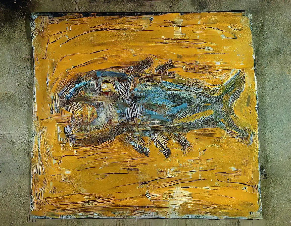 Пиранья, 1983, рубероид, масло, 40х50
