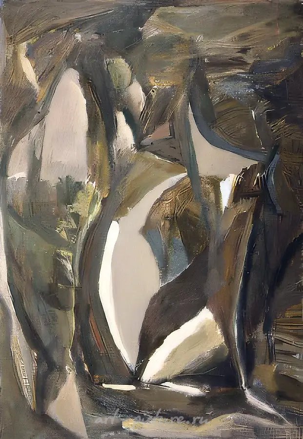 Черное и белое, 1993, холст, масло, 100х70 Собственность автора
