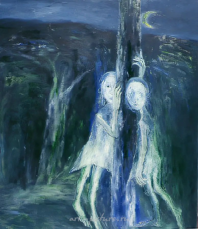 Девушки II, 1993, холст, масло, 98,5х78. Собственность автора
