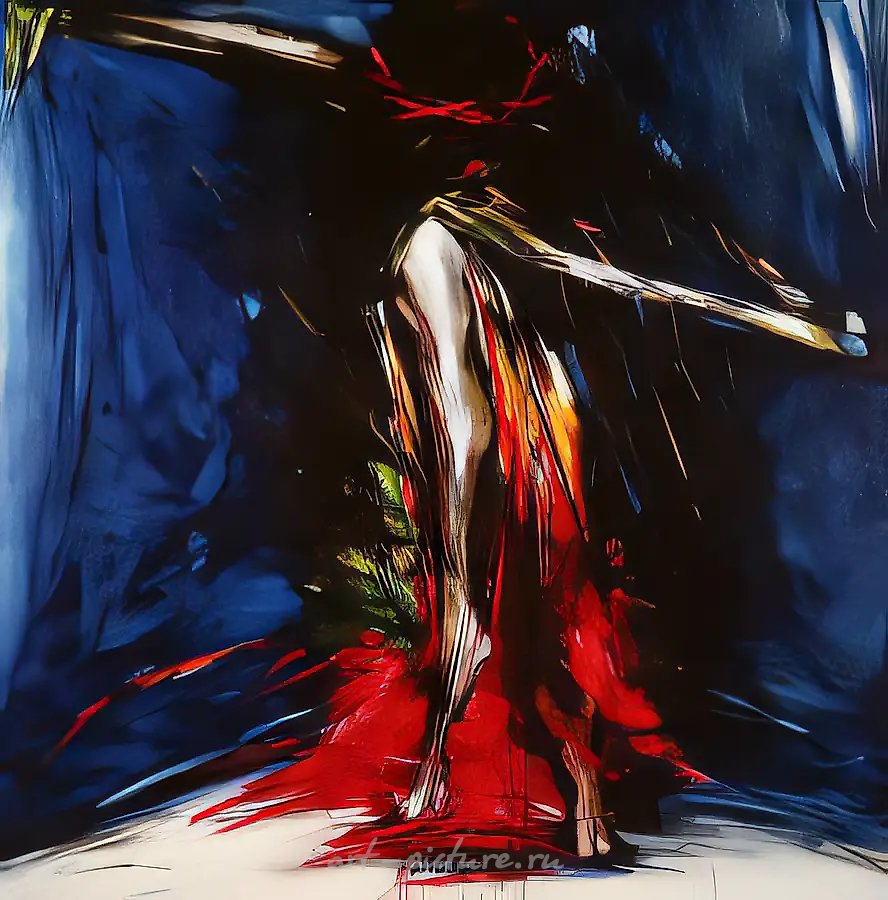 Синеватая, 1990, холст, масло, 150х150