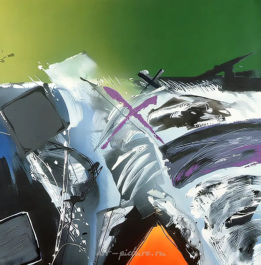 Смешение вод, 1990, холст, масло, 120х120