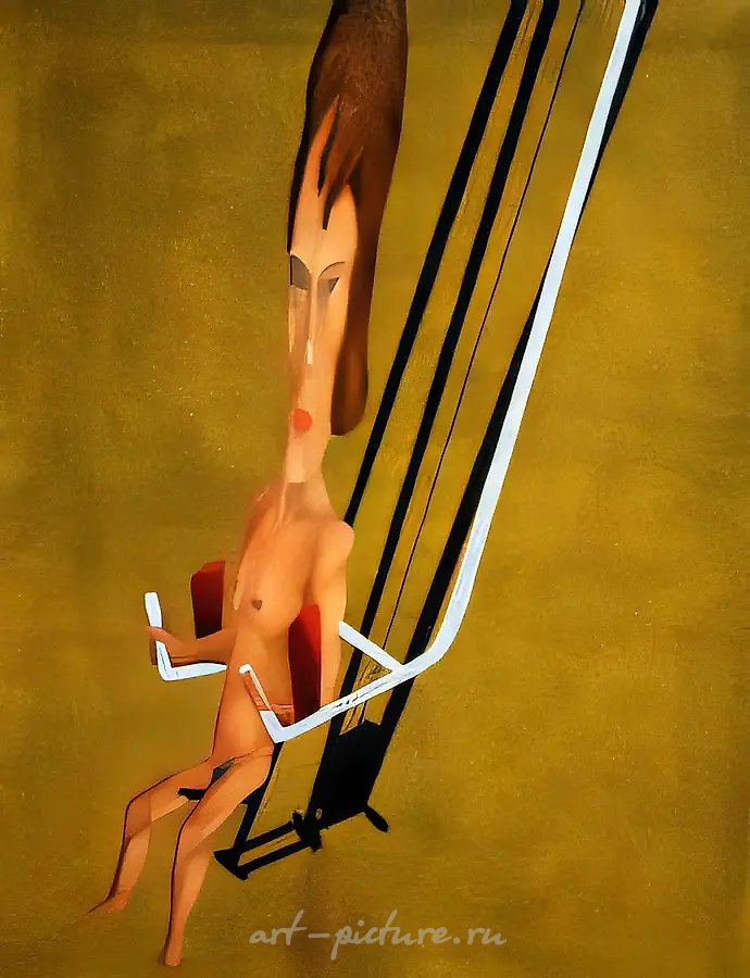 Lady in yellow, 1994, холст, масло, 120х100 Собственность автора