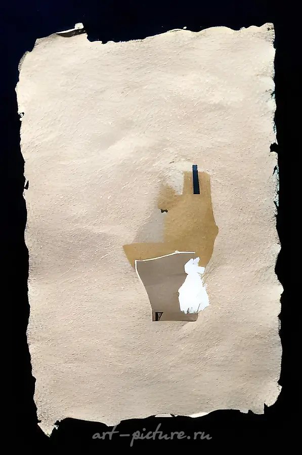 Из авторской книги "Книга брошенных цветов", 1995, Бумага авторского отлива, коллаж, печать, 33х25 см Собственность автора