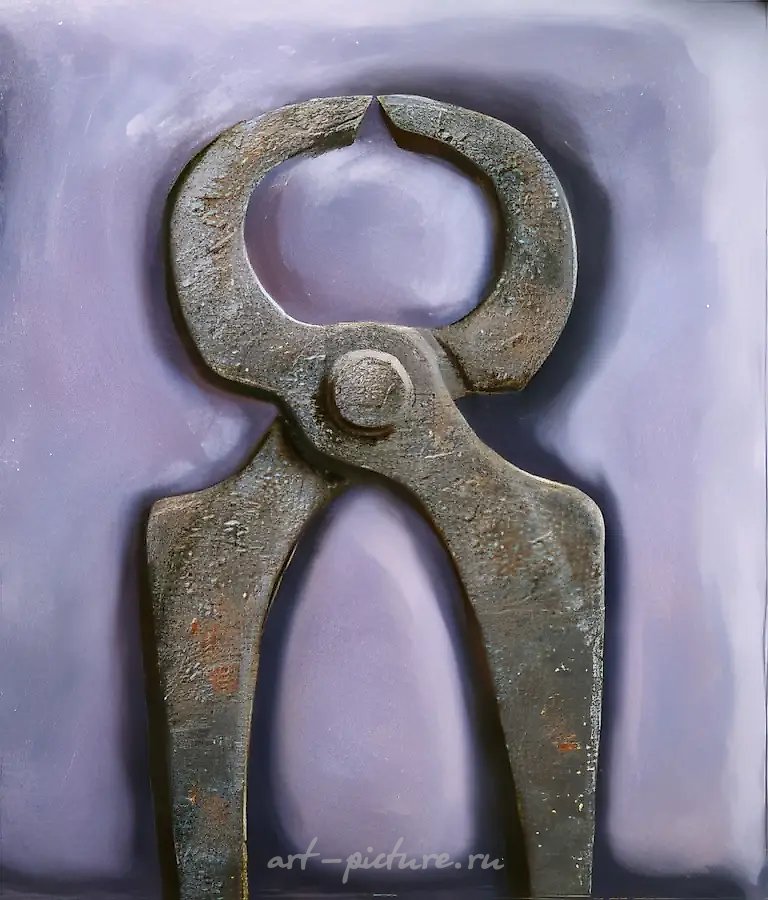 Клещи, 1994, холст, масло, 100х90 Собственность автора