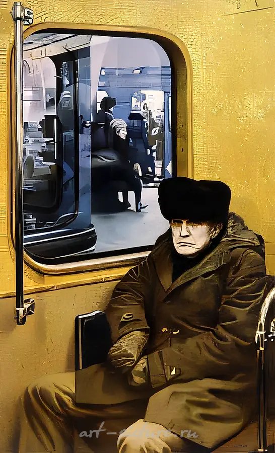 Станция "Сокол". Цикл "Московский метрополитен", 1985, холст, масло, 205 х 135 собственность автора