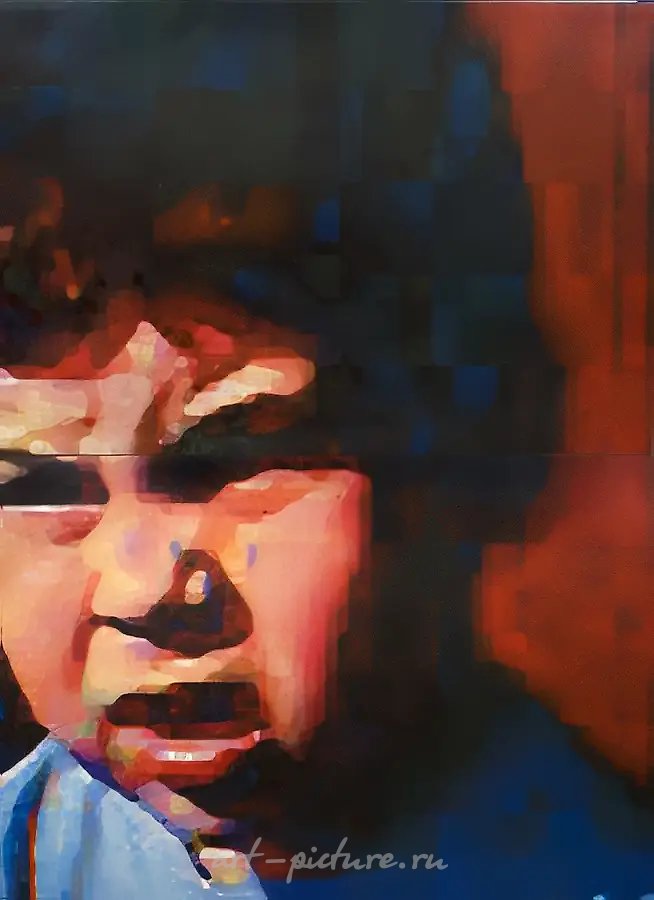 Обиженный мальчик, 2007, смешанная техника, холст, 300x225