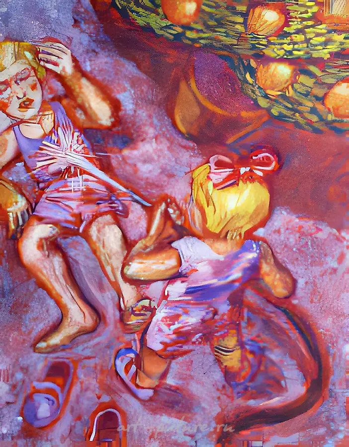 Прерванный сон в летний полдень, 1992, Холст, масло, 100х80 см Собственность автора