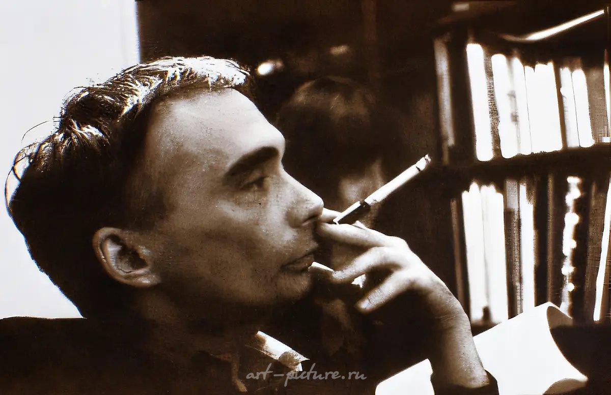 Многопортрет (Андрей Монастырский), 1991, Тонированная ч/б фотография, 24х30 см Собственность автора