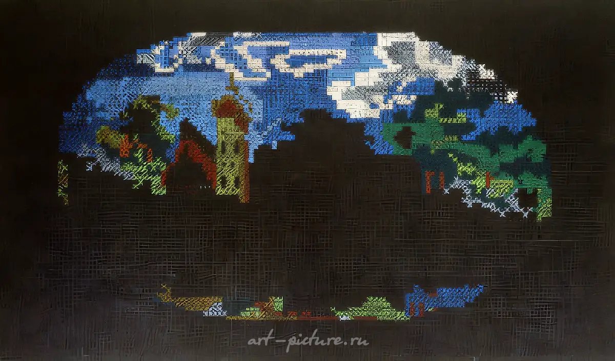 Неоконченная вышивка, 1989, смешанная техника, 120х200 Собственность автора