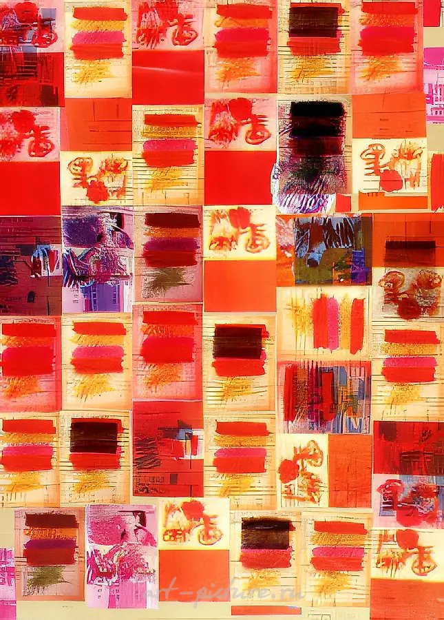 №302. Из серии "Несущественное", 1994, Картон, коллаж, 100х74,7 см Собственность автора