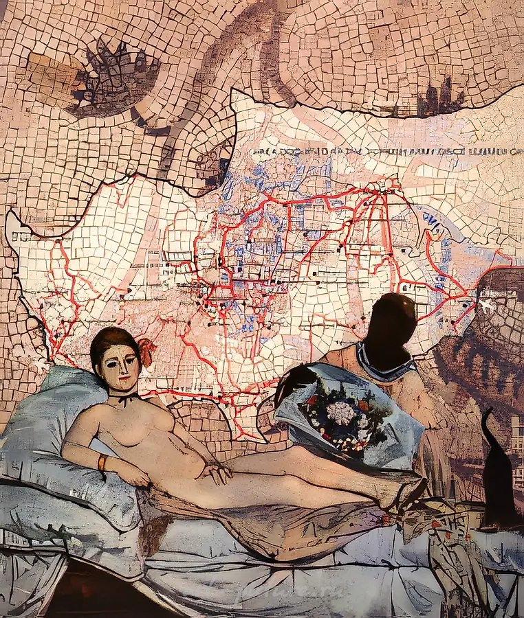 Иллюстрация к трагедии Шекспира "Отелло", 1988, Коллаж, 21,6х18,4 см Собственность автора