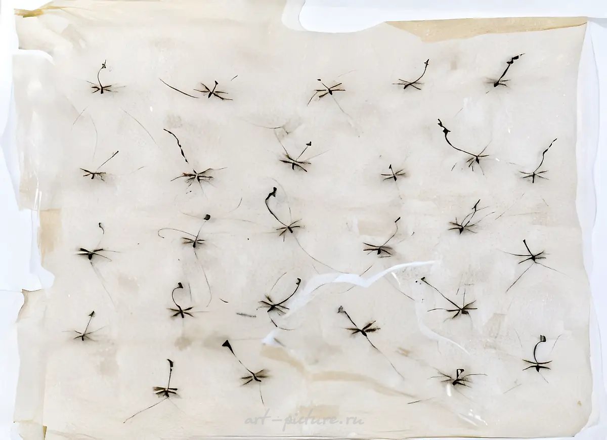 昆虫,1992年,纸本,水彩,60×85厘米,作者自藏