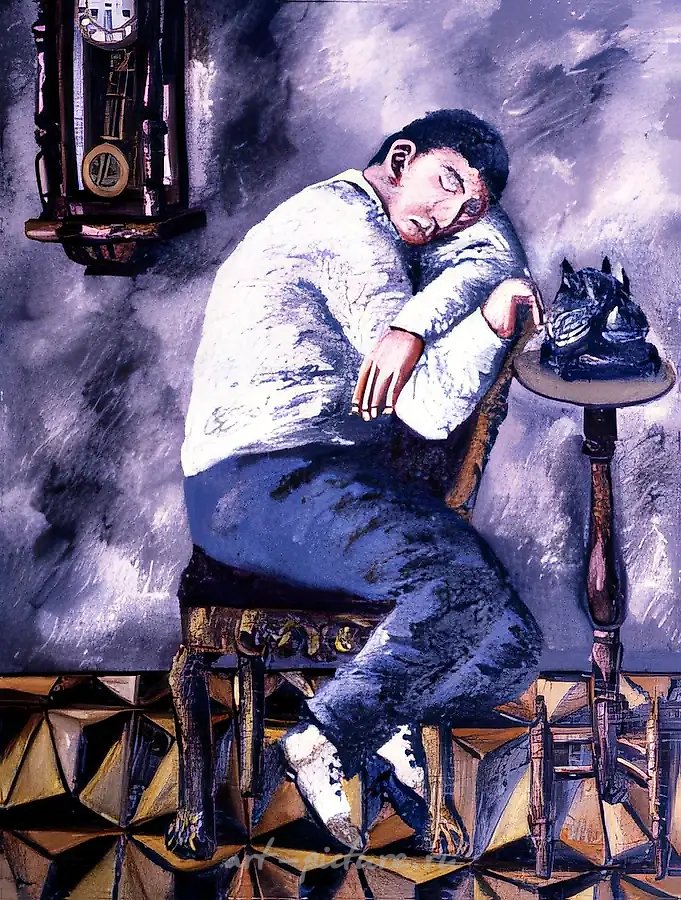 Часы, 1994, Холст, масло, 140х110 см Собственность автора