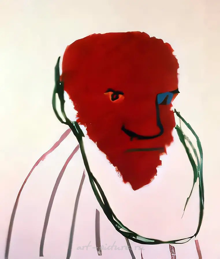 Лев Толстой, 1988, Холст, масло, 140х120 см Собрание Европейского Торгового Банка, Москва