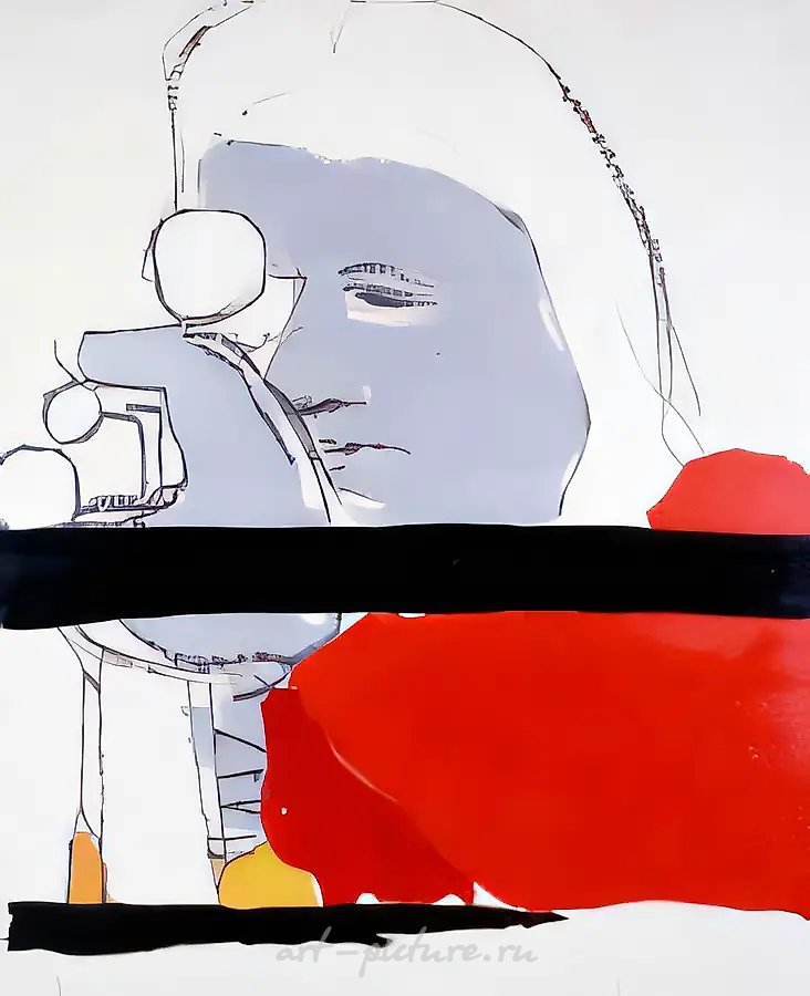 Снайпер, 1994, Холст, масло, эмаль, 200х170 см Собственность автора