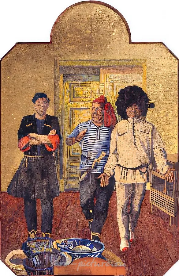 Артисты - метростроевцам, 1992, мозаика,