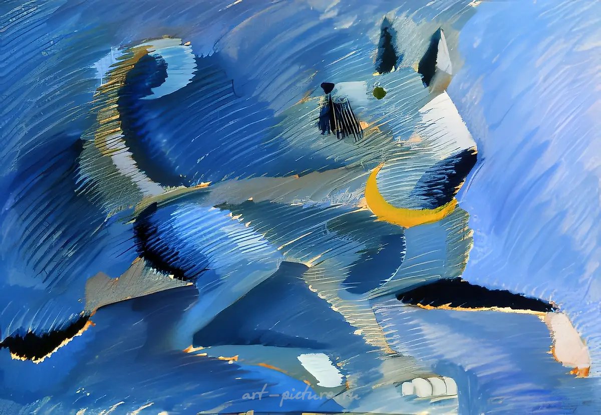 Голубая Чипа, 1986, гуашь, картон, 50 х 40 Собственность автора