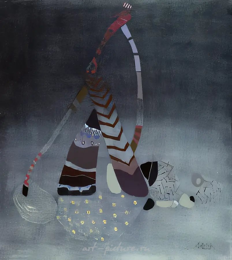 Камни, 1992, холст, масло, 100x90 см. Частная коллекция, Корея