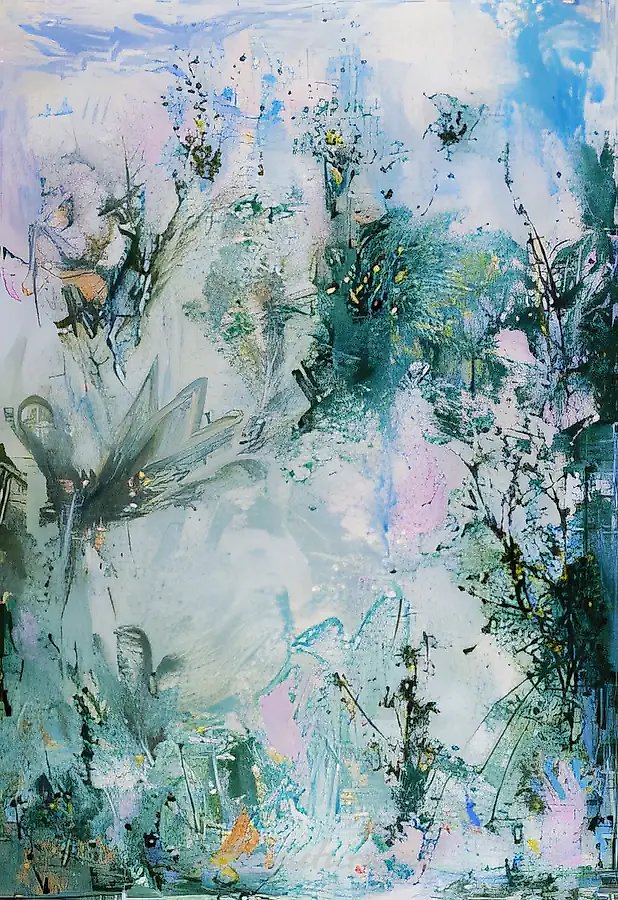 Ангел черемухового рая, 1993, холст, масло, 150х100