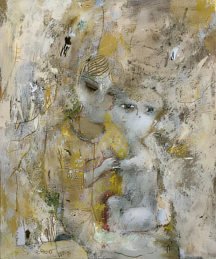 Мать и дитя., 1996, холст, масло, 73х60, $8.000, Собственность автора