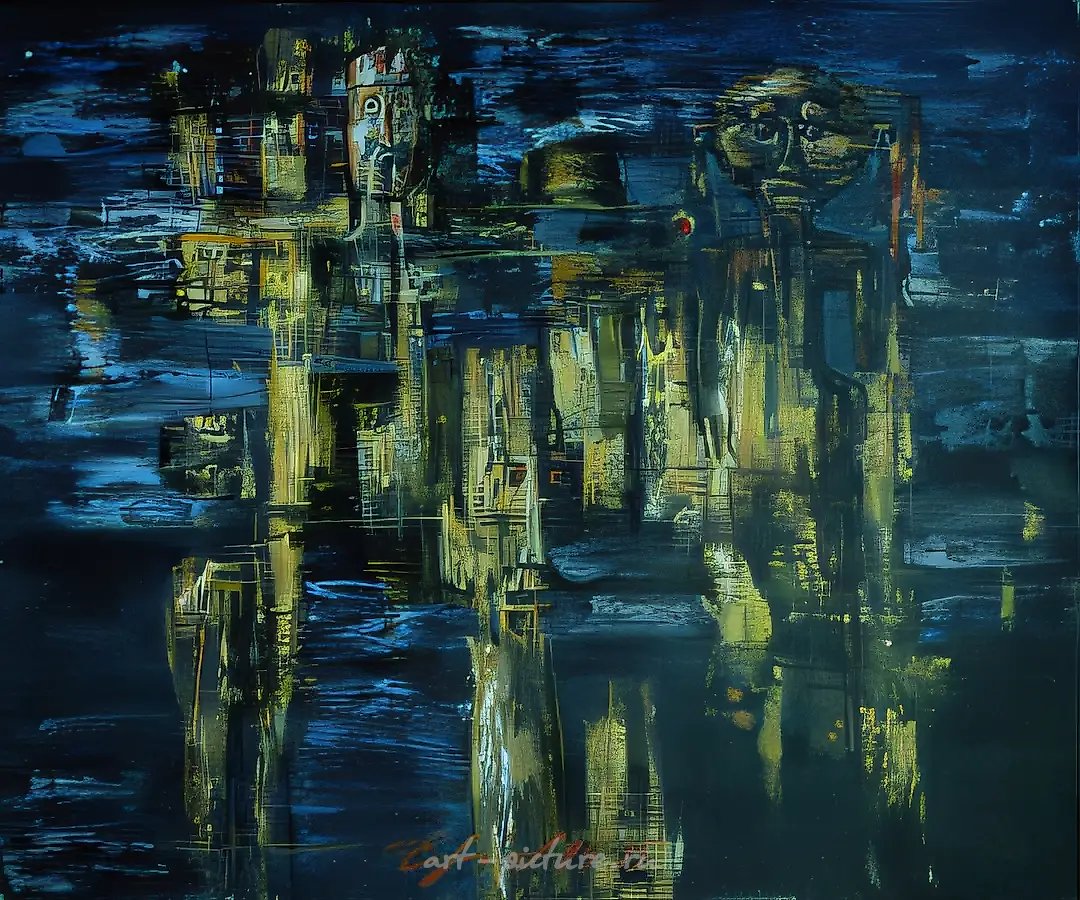 Остров поющих шаманов, 1996, холст, масло, 100 х 120