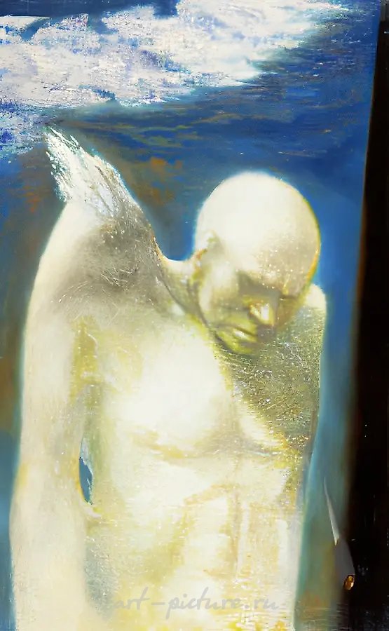 В небесах, 1993, холст, масло, 125x80