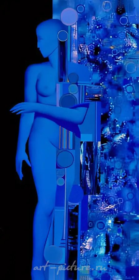 Прикосновение, 1994, акрил, картон, лак, 109,5x55,5. Коллекция Яниса Петерса