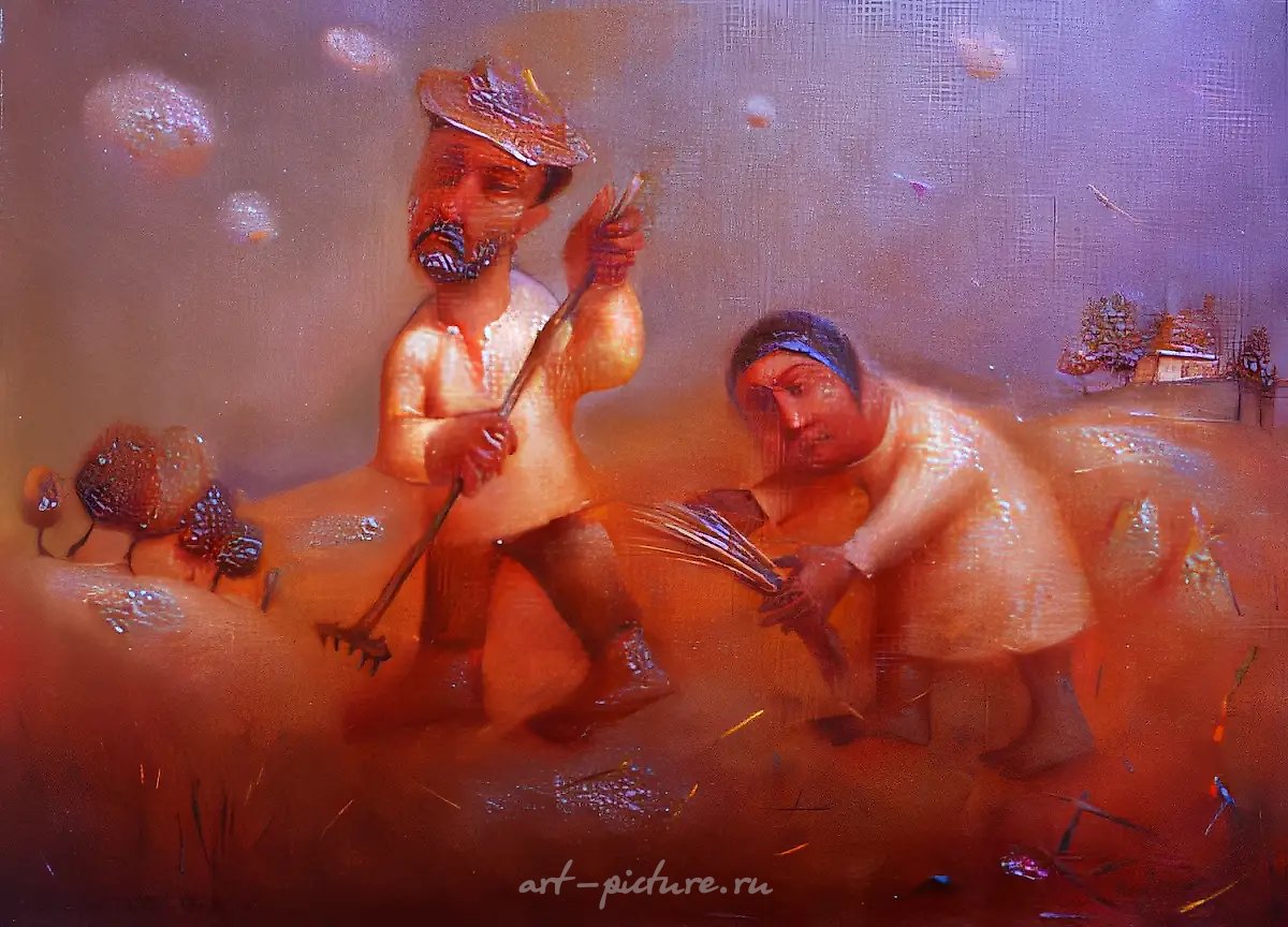 Жнецы, 1993, холст, масло, 45х60, $2.500,