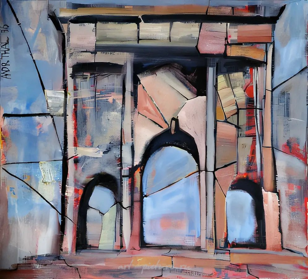 Триумфальная арка, 1996, масло на холсте, 110x120. Собственность автора