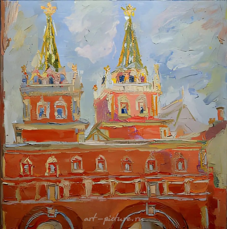 Иверские ворота, 1996, масло на холсте, 100x100. Собственность автора