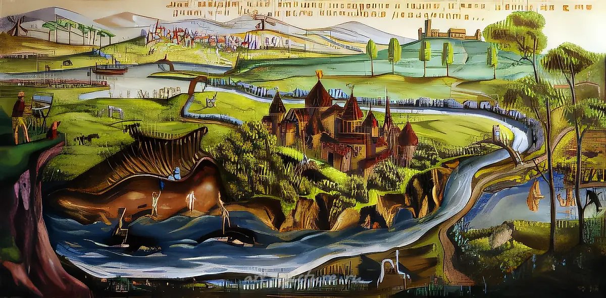Подлинная реальность, 1993, масло на холсте, 60x120. Собственность автора